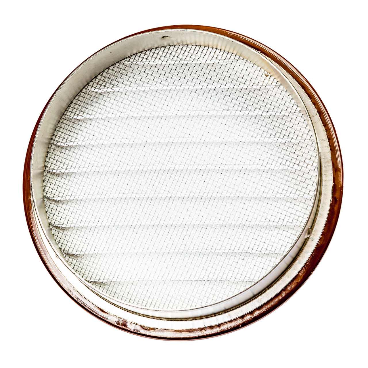 4" Round Brown Aluminum Louver with Insect Screen  (Priced Per Bag of 4).  Item#  4" RLB-100