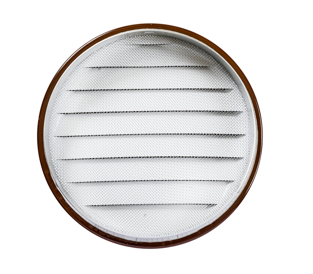 6" Round Brown Aluminum Louver with Insect Screen  (Priced Per Bag of 2).  Item#  6" RLB-100