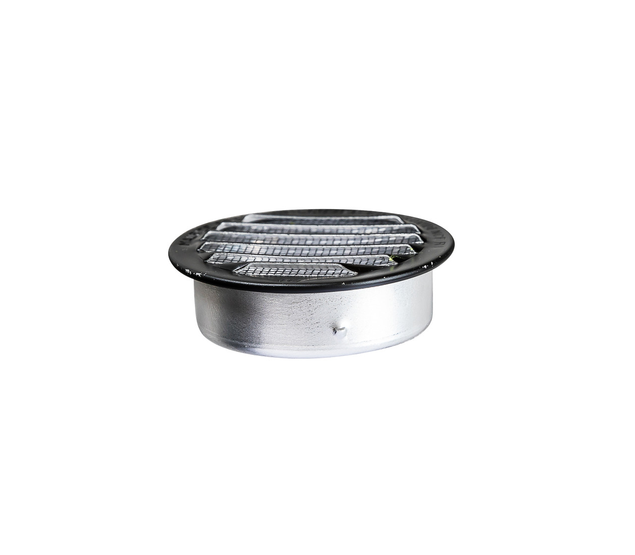 2" Round Black Aluminum Louver with Insect Screen  (Priced Per Bag of 6).  Item#  2" RLBL-100