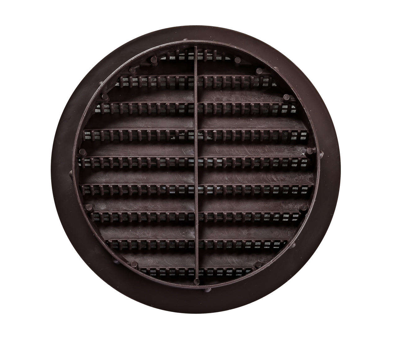 4" Round Brown Polypropylene Plastic Louver with Insect Screen System  (Priced Per Bag of 4).  Item#  4" PLB-100