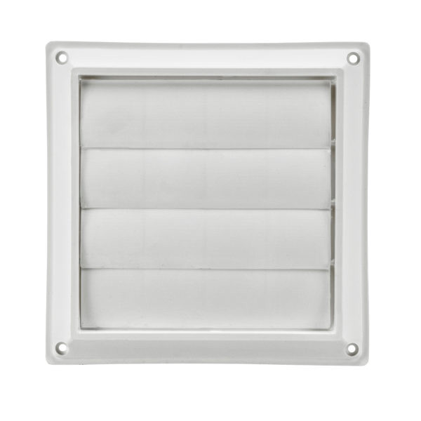 5" White Plastic Louver Vent  (Price Per Piece).  Item#  360W