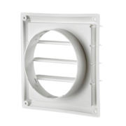 5" White Plastic Louver Vent  (Price Per Piece).  Item#  360W