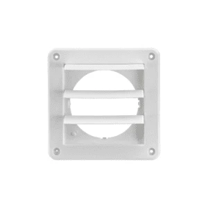 4" White Plastic Louver Vent  (Price Per Piece).  Item#  1423W
