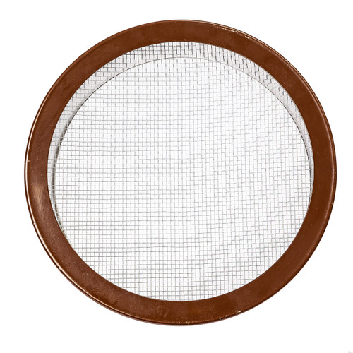 1" Round Open Screen Brown Aluminum Louver with Insect Screen and 4 Aluminum Tabs  (Priced Per Bag of 6).  Item#  1" RSTB-100