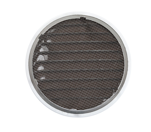 4" Round White Aluminum Louver with Insect Screen and 6 Aluminum Tabs  (Priced Per Bag of 4).  Item#  4" RWT-100