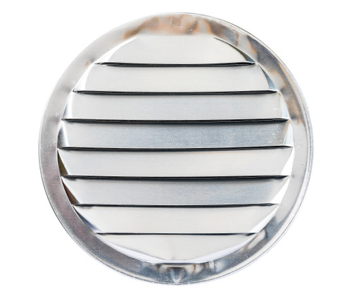 6" Round Aluminum Louver with No Insect Screen  (Priced Per Bag of 2).  Item #6" RNS-100