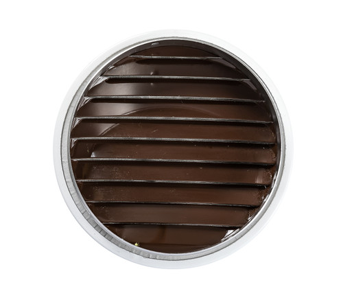 6" Round White Aluminum Louver with No Insect Screen  (Priced Per Bag of 2).  Item #6" WNS-100