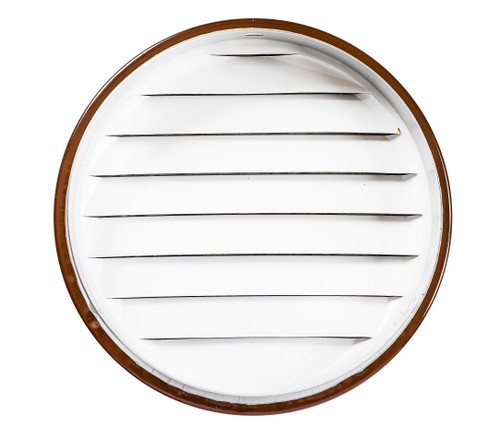 6" Round Brown Aluminum Louver with No Insect Screen  (Priced Per Bag of 2).  Item #6" BNS-100