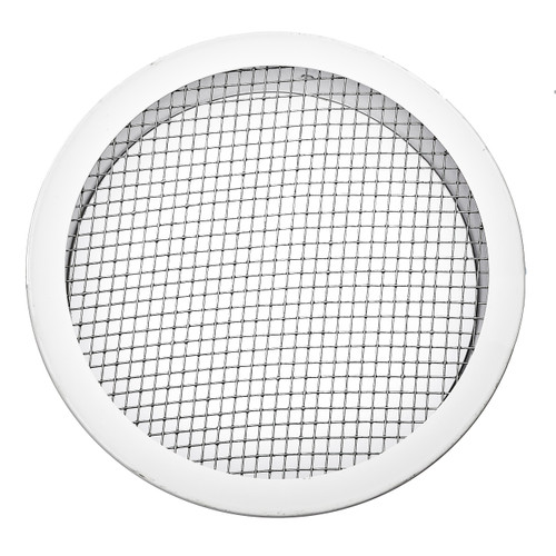 6" Round Open Screen White Aluminum Louver with 1/8" Galvanized Steel Screen (Priced Per Bag of 2).  Item#  6" RWS-108