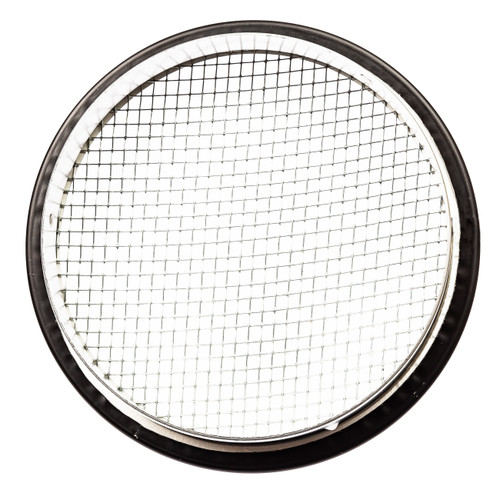6" Round Open Screen Black Aluminum Louver with 1/8" Galvanized Steel Screen (Priced Per Bag of 2).  Item#  6" RBLS-108