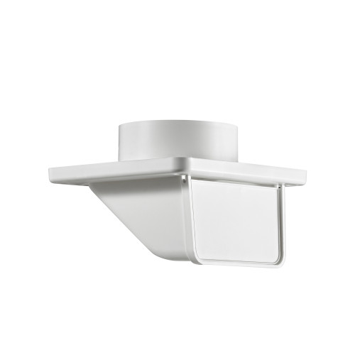 3" White Plastic Under Eave Vent with Weather Damper  (Price Per Piece).  Item#  153W