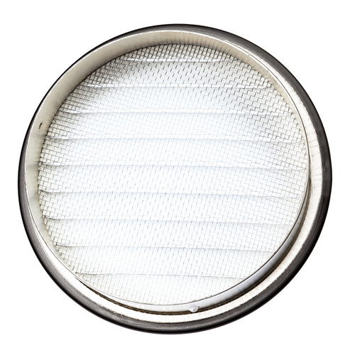 4" Round Black Aluminum Louver with Insect Screen  (Priced Per Bag of 4).  Item#  4" RLBL-100