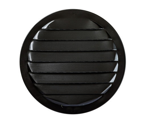 6" Round Black Aluminum Louver with Insect Screen  (Priced Per Bag of 2).  Item#  6" RLBL-100