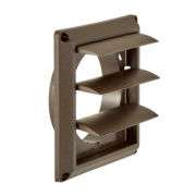 4" Brown Plastic Louver Vent  (Price Per Piece).  Item#  1423B