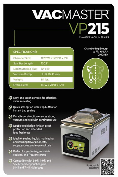 Chamber Vacuum Sealer VP215