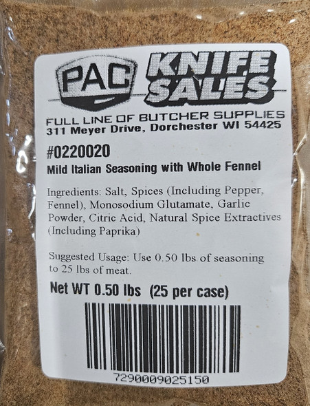 Mild Italian Seasoning with Whole Fennel