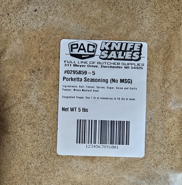 Porketta Seasoning NO MSG, 5lbs 