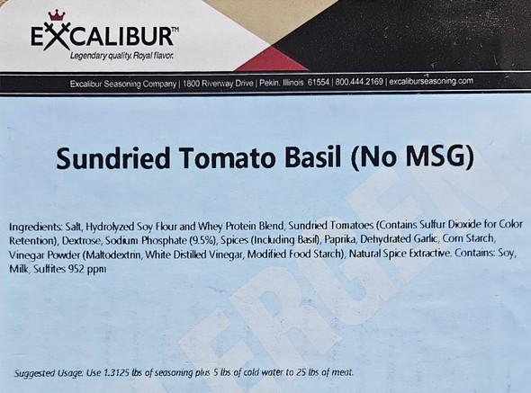 Sundried  Tomato Basil Marinade No MSG