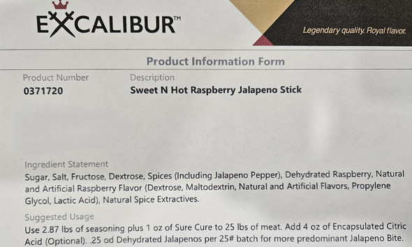 Sweet N Hot Raspberry Jalapeno Stick