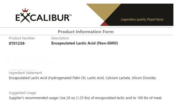 Encapsulated Lactic Acid (NON-GMO)