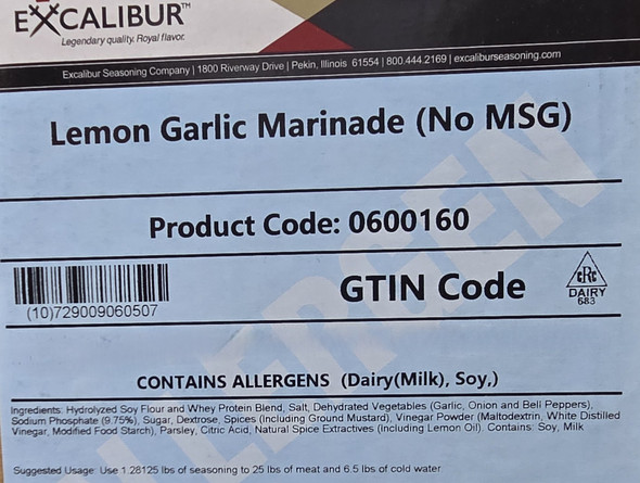 Lemon Garlic Marinade NO MSG
