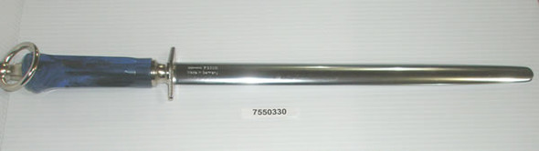 12" Dickeron, Polished Oval Steel with Blue Handle