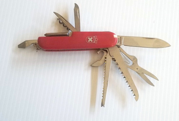 Pocket Knife with 14 Tools - Red
