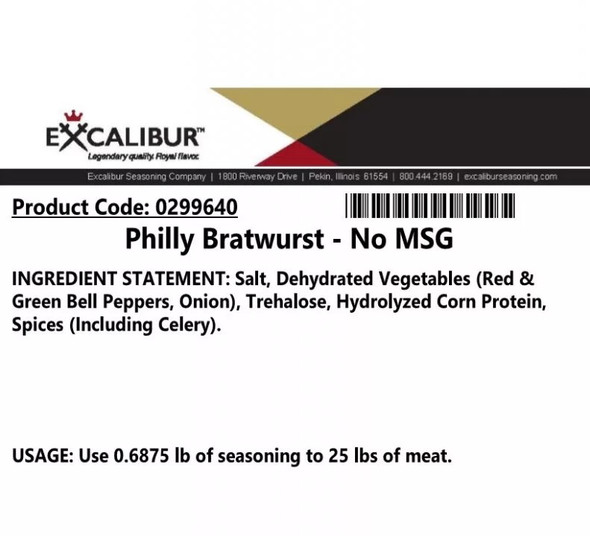 Philly Bratwurst - No MSG  