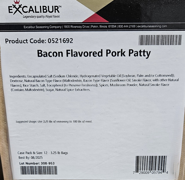 Bacon Flavor Pork Patty Mix