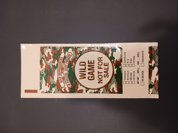 1# Wild Game Bags (CAMO) NFS - Case of 1000