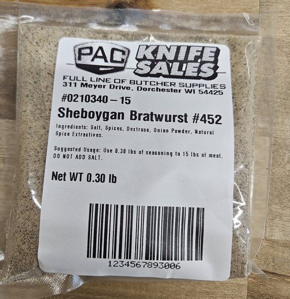 Sheboygan Brat #452 for 15 lbs meat