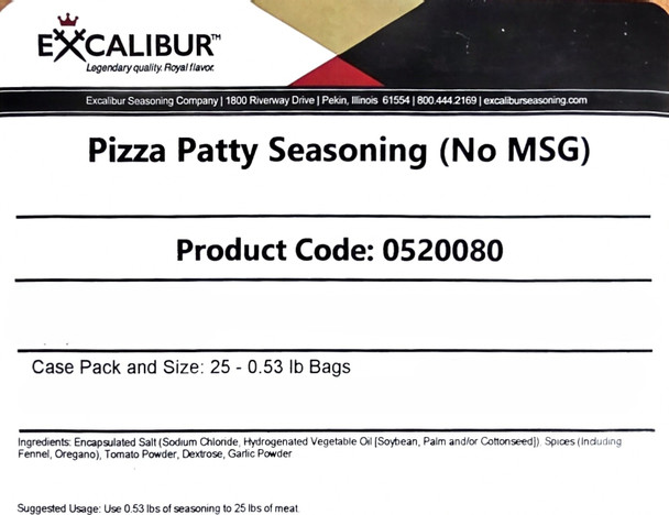 Pizza Patty No MSG