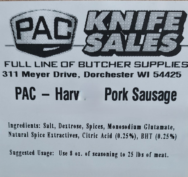 PAC Harv Pork Sausage Seasoning