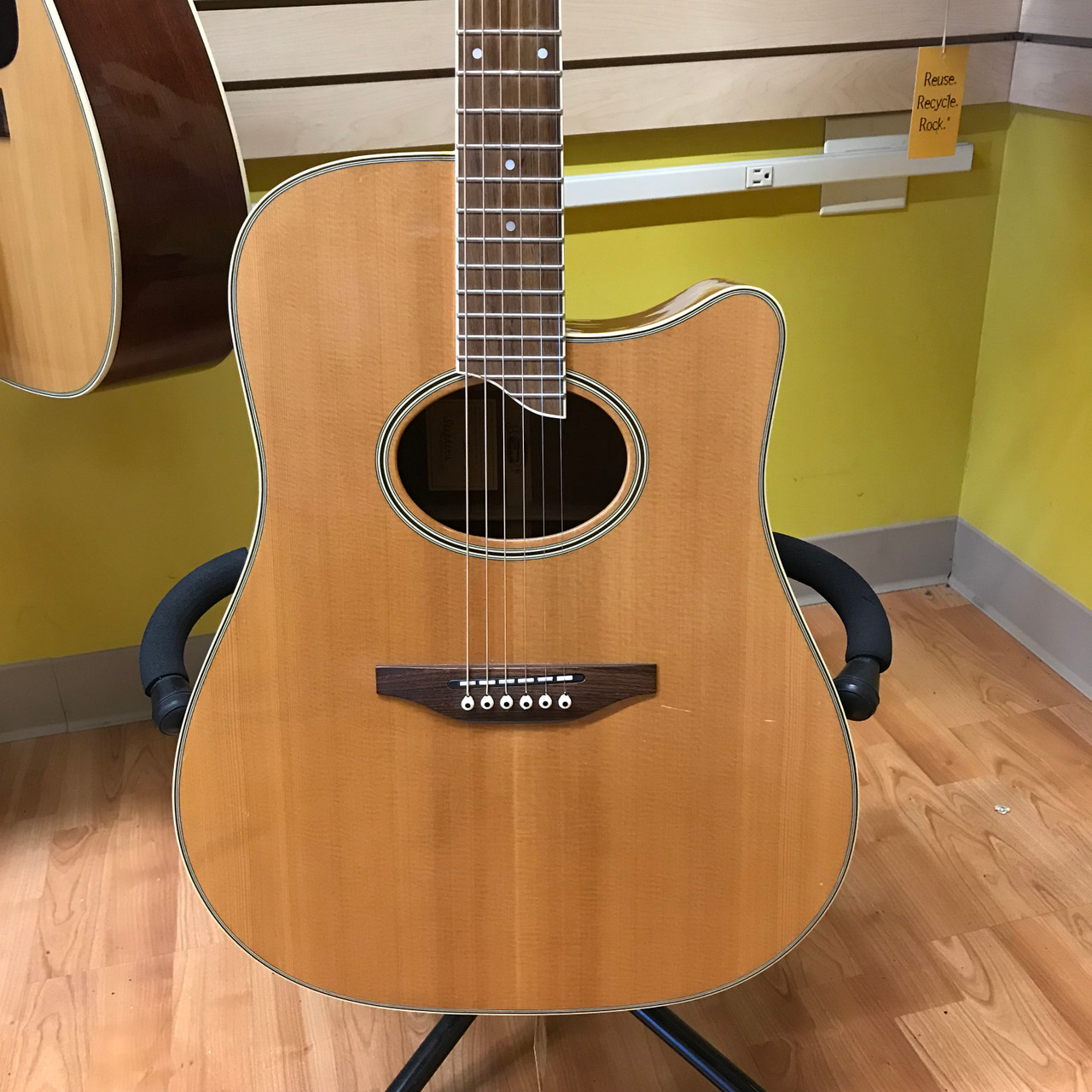 Used Washburn DC6E STEPHENS CUTAWAY Acoustic Guitar Natural