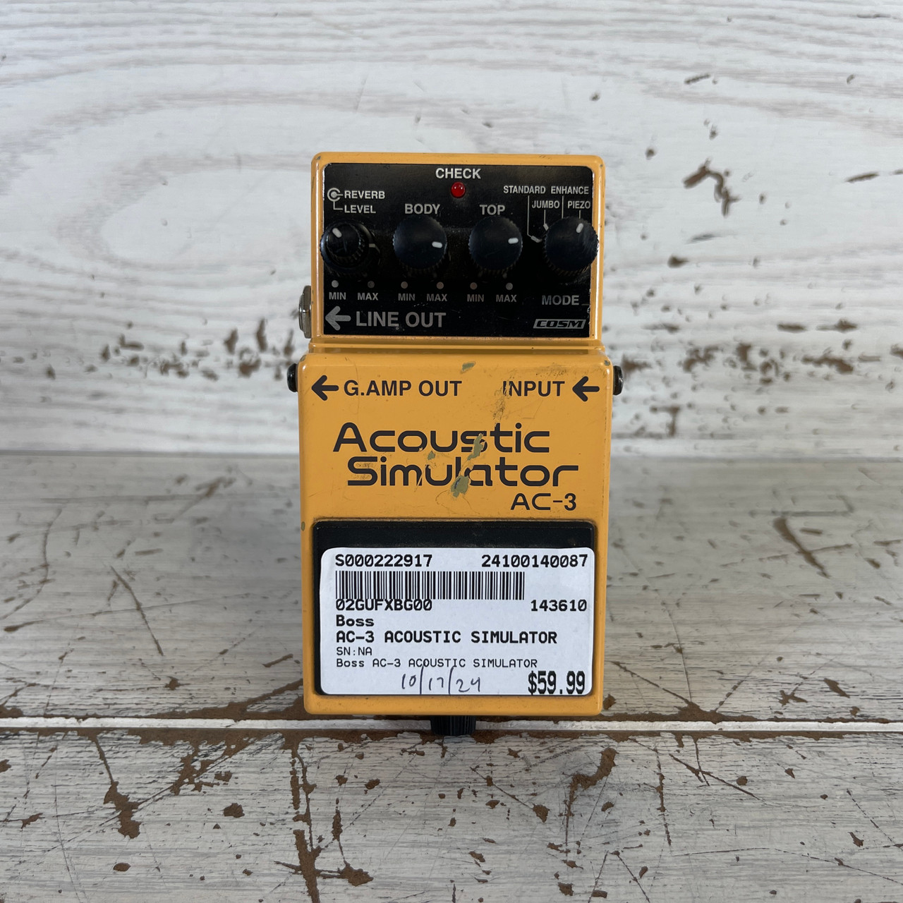 Used Boss AC-3 ACOUSTIC SIMULATOR Guitar Effect