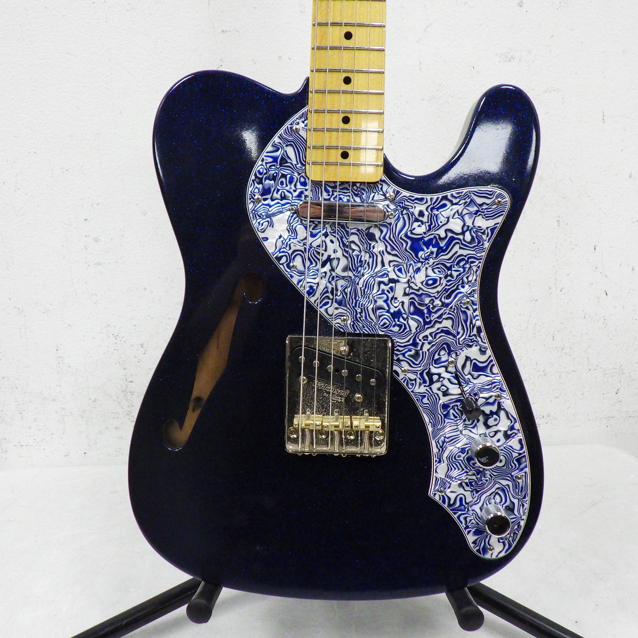 Used No Brand Brandless Product Thinline Style Partscaster Blue Electric Guitar 40042 S000245925