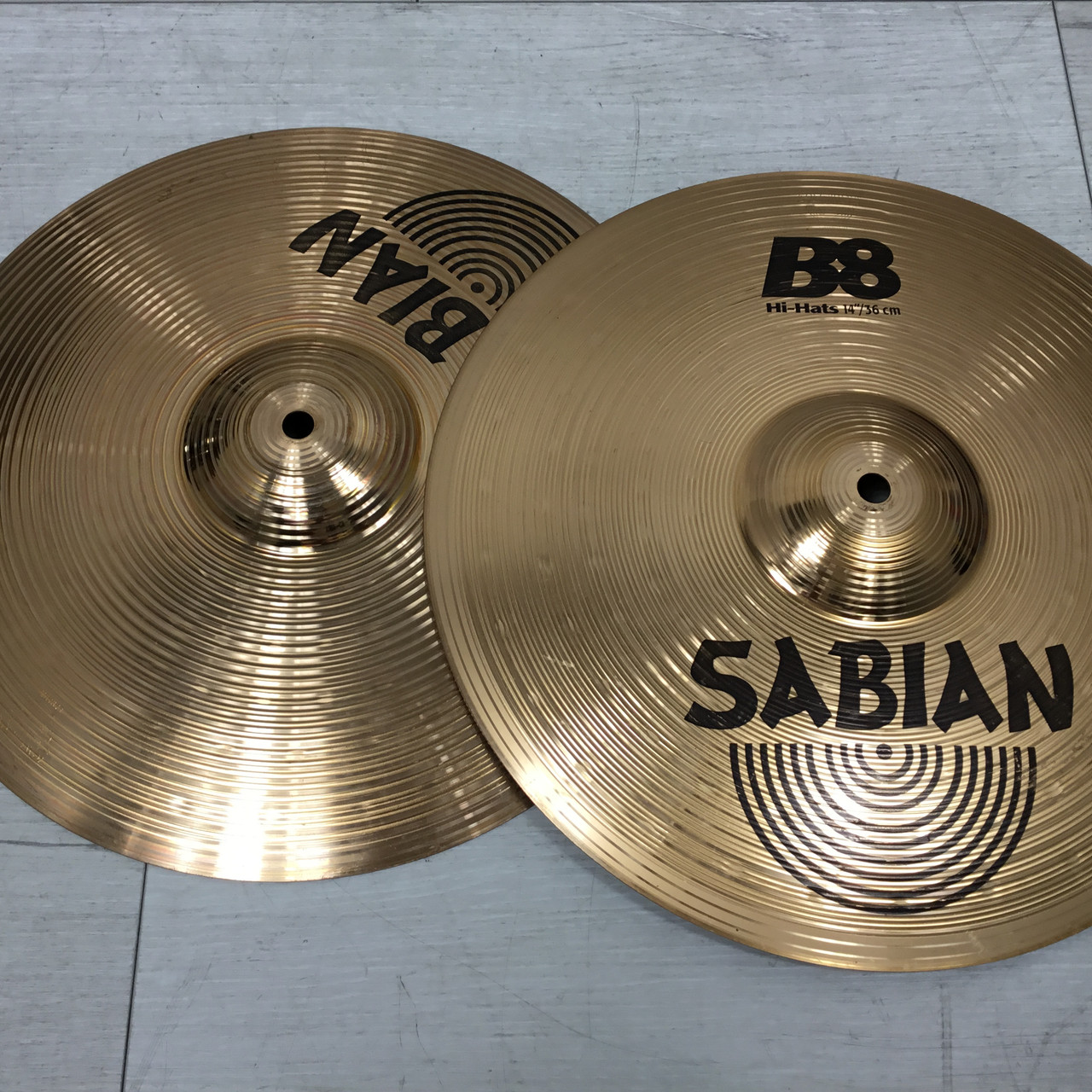 SABIAN B8 Hi-Hat ハイハット シンバル トップ ボトム セット 14″36cm
