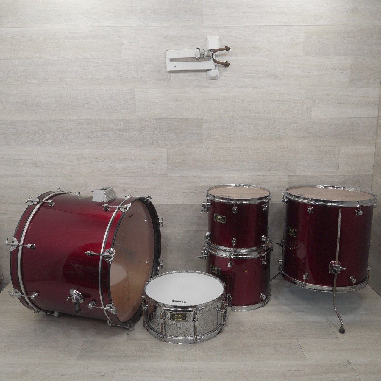 Used Mapex Venus 5 piece Drum Kit Red Hardware Included Local Pickup Only