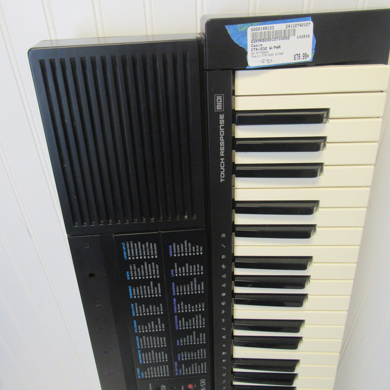 Used Casio CTK 530 W PWR Keyboard 61 Key 40107 S000149133