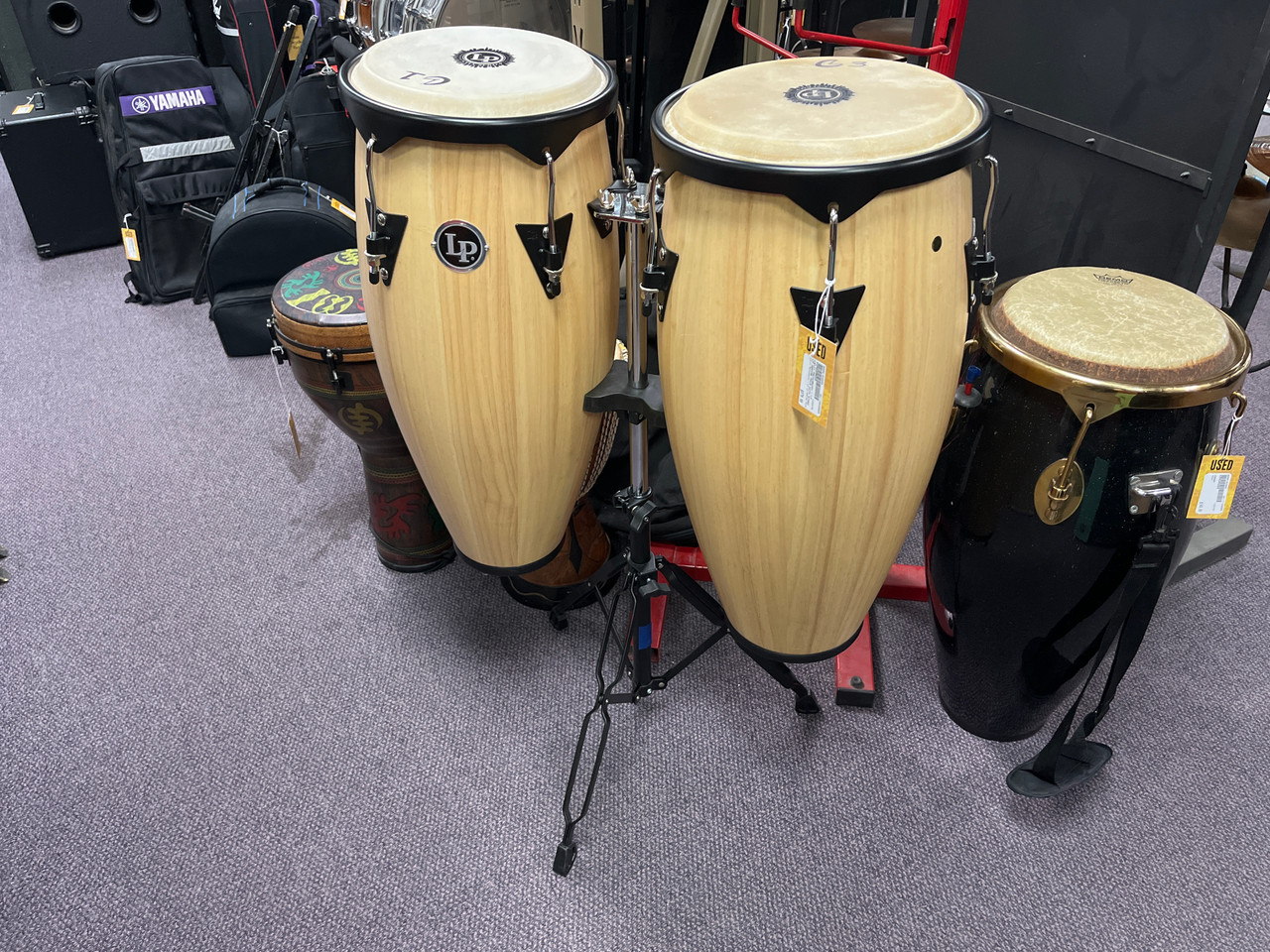 Used Latin Percussion - LP LP ASPIRE PAIR WITH STAND Conga