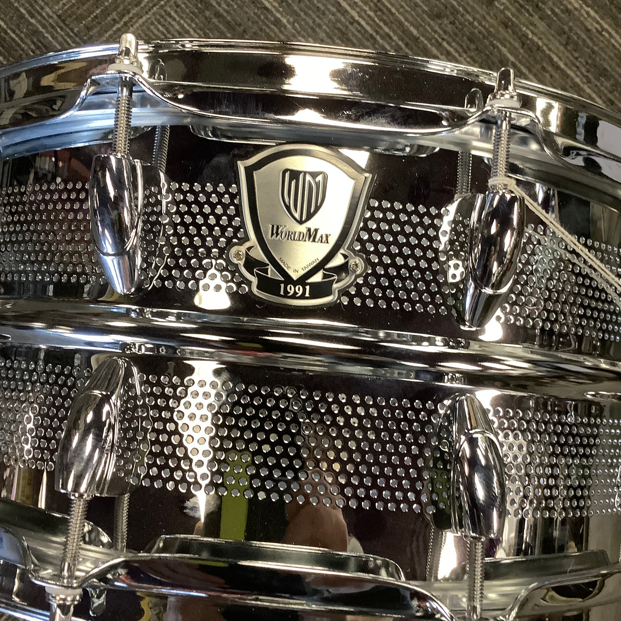 Used World Max STEEL VENTED SERIES Metal Snare Drum 14