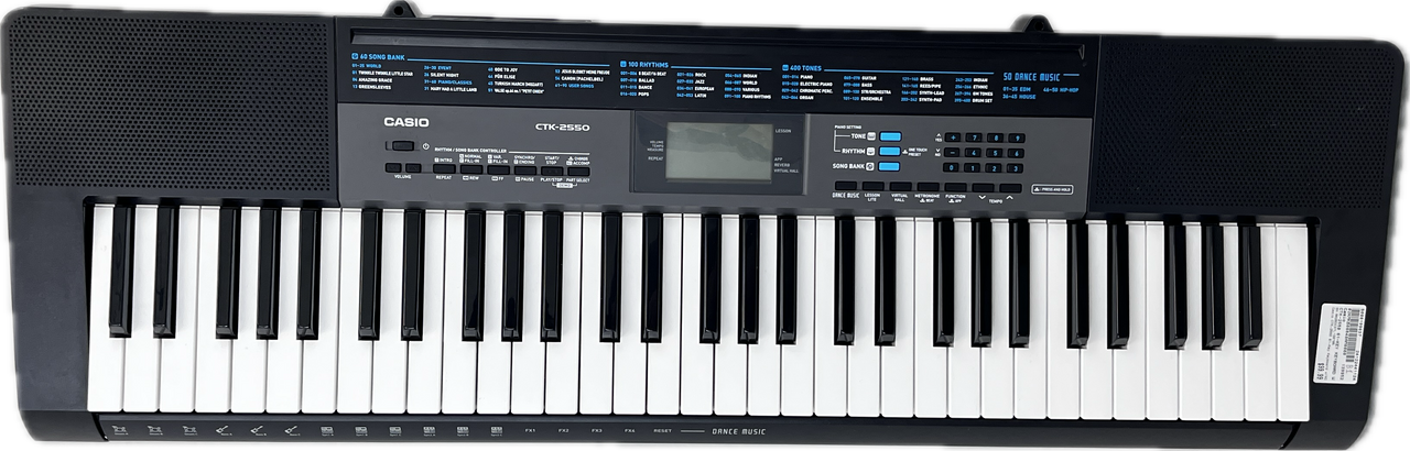 Used Casio CTK-2550 61-KEY KEYBOARD W/AC 61-Key Keyboard 61-Key