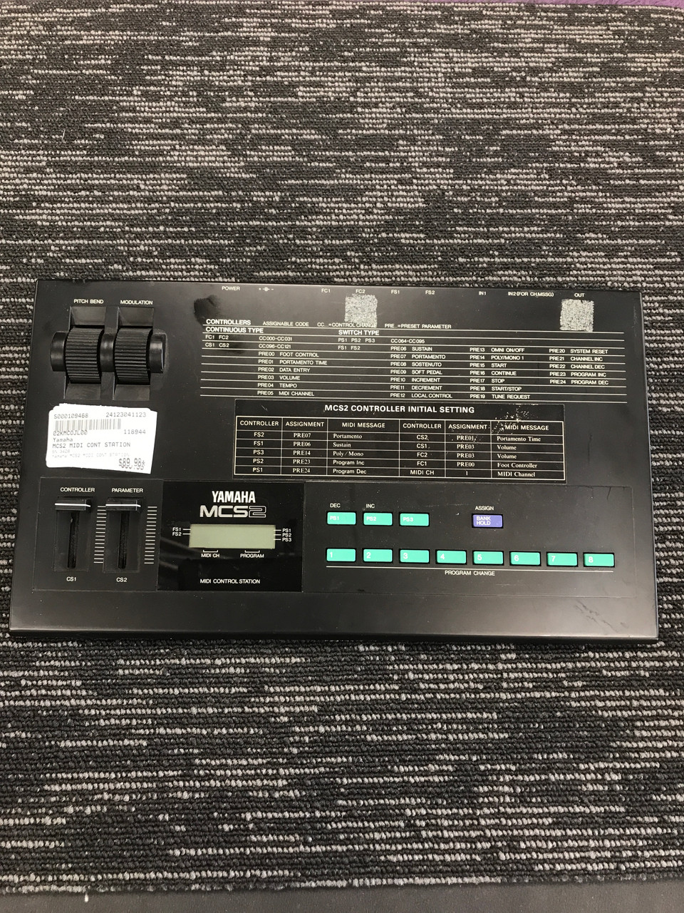 通電確認済み YAMAHA MIDIコントロールステーション MCS2 ヤマハ Curio Cabinet: Yamaha MCS2 MIDI Control Station (1986) - Synth and