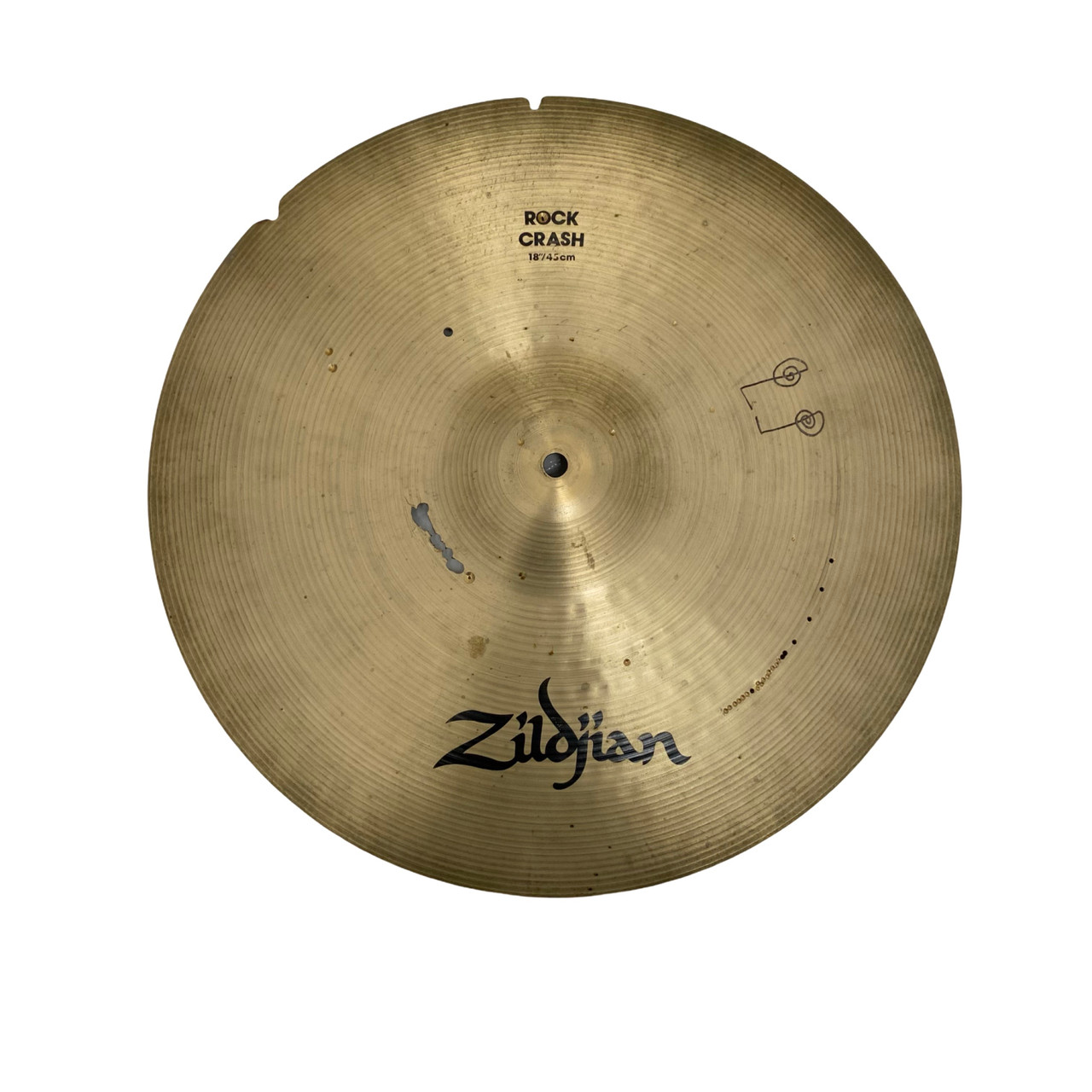 Used Zildjian A ROCK CRASH 18 MODIFIED Cymbal 18
