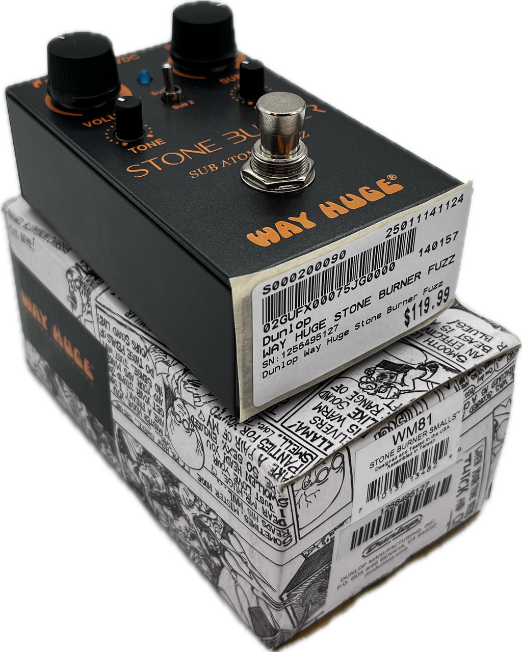 Used Dunlop WAY HUGE STONE BURNER FUZZ Fuzz Pedal