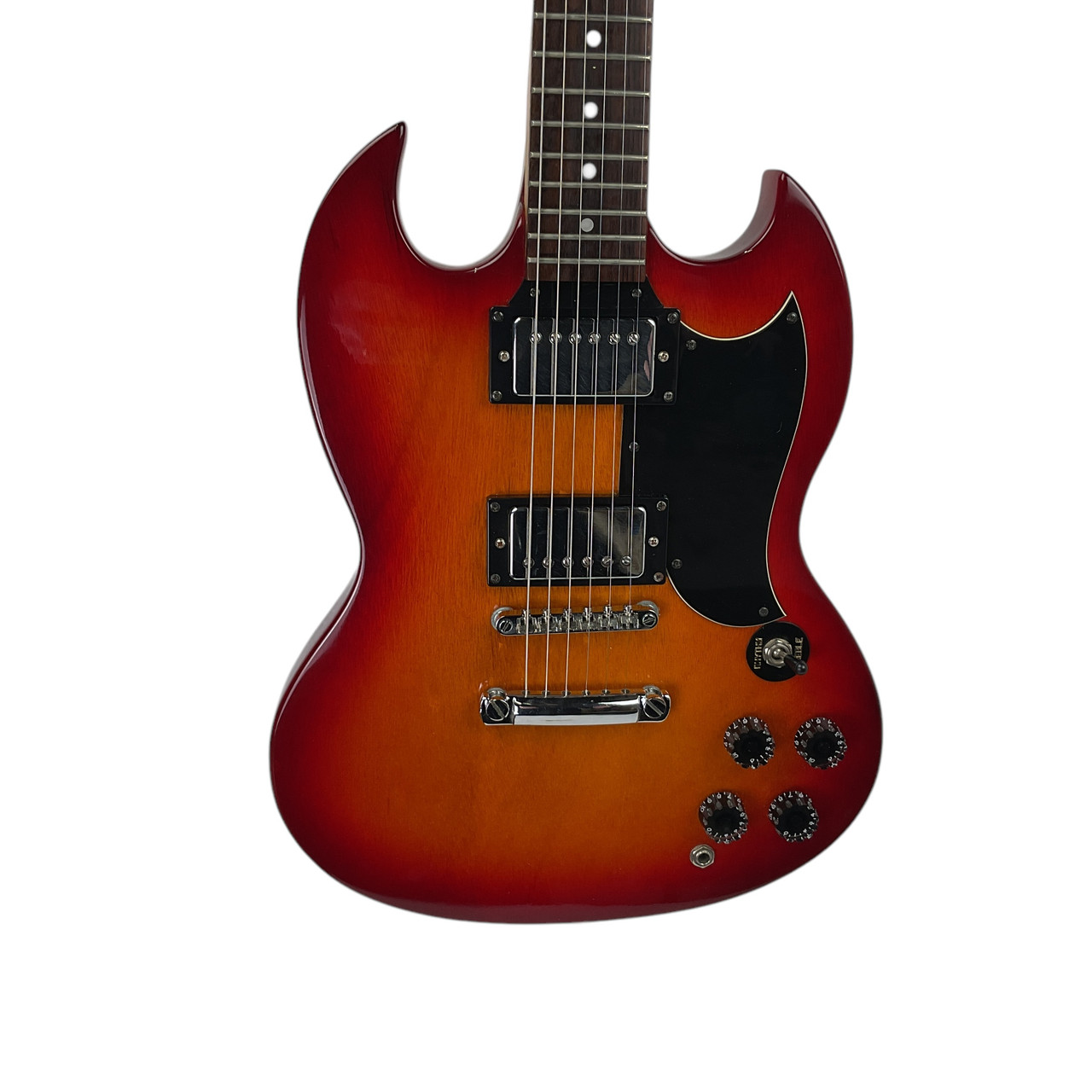 Used Samick SG-21 SG Type Electric Guitar Cherry Sunburst 6-String