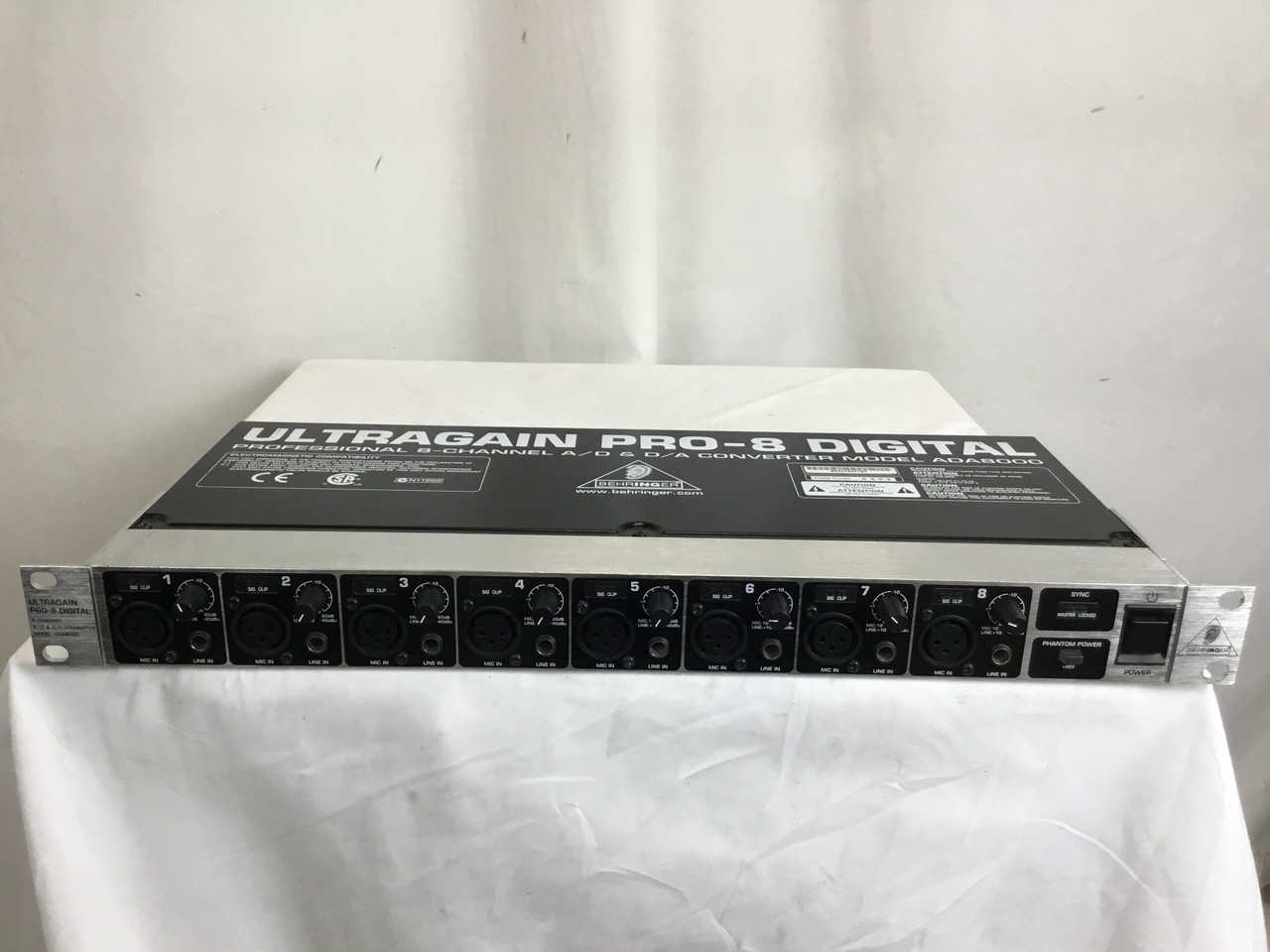 Used Behringer ULTRAGAIN PRO 8 MIC PRE AMP Preamp