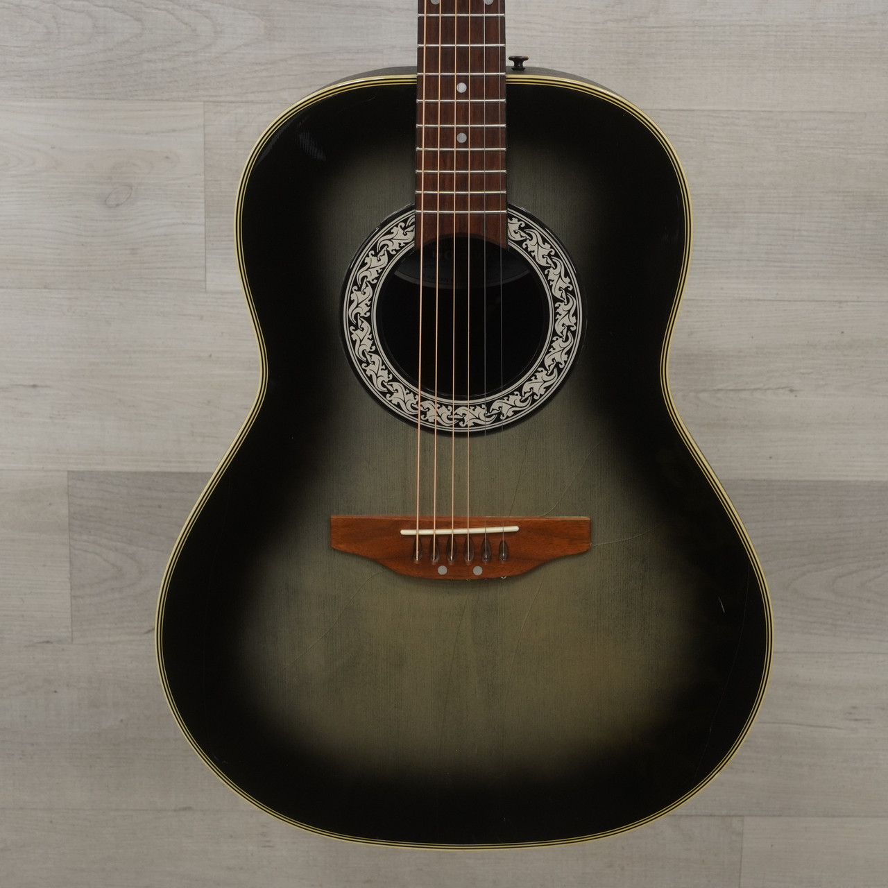 Used Ovation CC11 Solid Top Acoustic Guitar Green