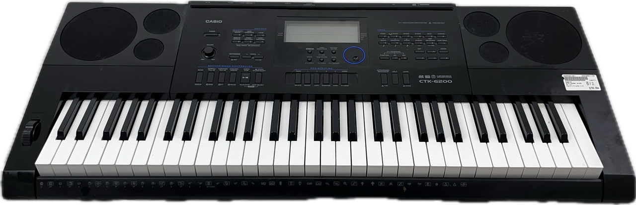 『訳有格安』CASIO CTK-6200 ハイグレード 61鍵盤電子ピアノ 一式 Used Casio CTK-6200 W/AC 61-Key Keyboard 61-Key