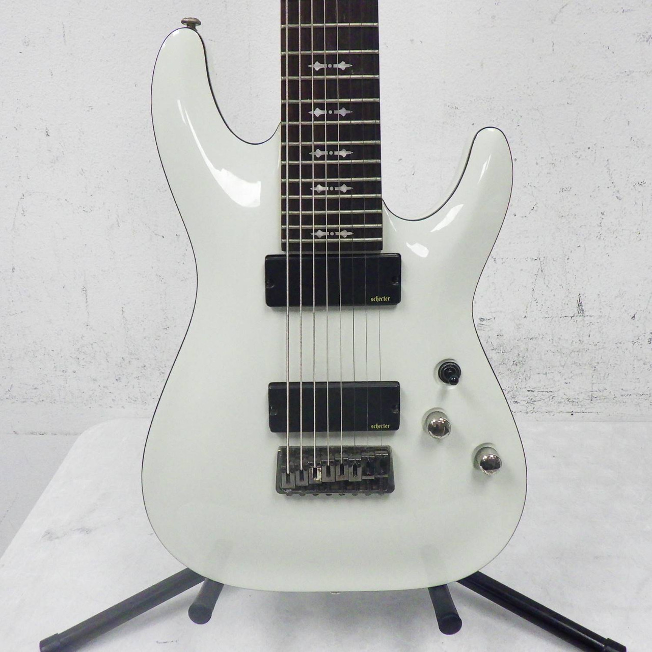 Used Schecter OMEN-8 Super S Electric Guitar White 8-String